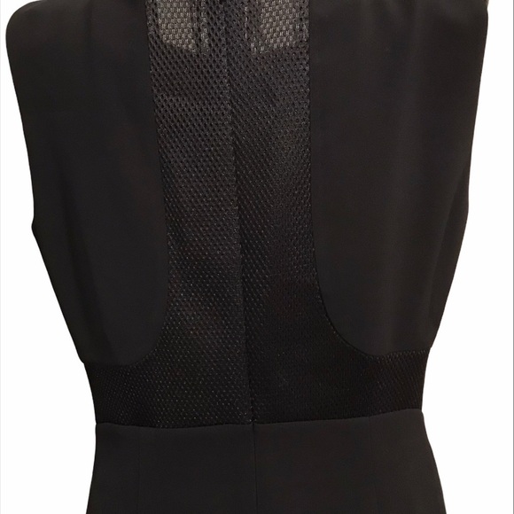 Lafayette 148 New York Faux Leather Inserts Sheath Dress - Picture 4 of 13